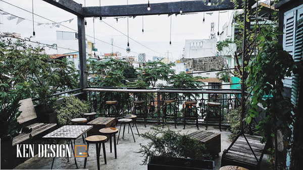 Thiết kế quán cafe ban công đẹp